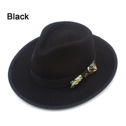 Men Women Fedora Hats Casual Vintage Autumn Winter Caps Bowknot Jazz Designed Outdoor Britain Derby Luxury Hat  Trilby Caps
