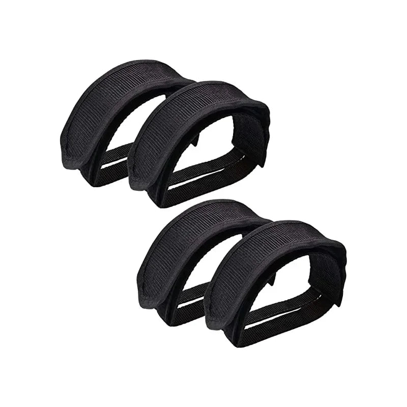 1 Pair Adjustable Bike Pedal Straps - Nylon Backing for Fixed Gear/Road/MTB, Non-Slip Toe Clip Belt Cycling Accessories