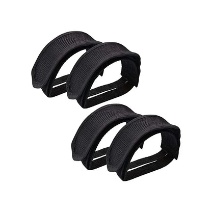 1 Pair Adjustable Bike Pedal Straps - Nylon Backing for Fixed Gear/Road/MTB, Non-Slip Toe Clip Belt Cycling Accessories