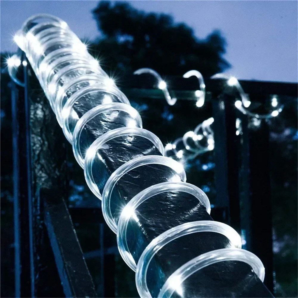 Solar Rope Lights Outdoor Blue LED PVC Tube Fairy String Light Garden Wedding and Birthday Outdoor Holiday Home Decoration