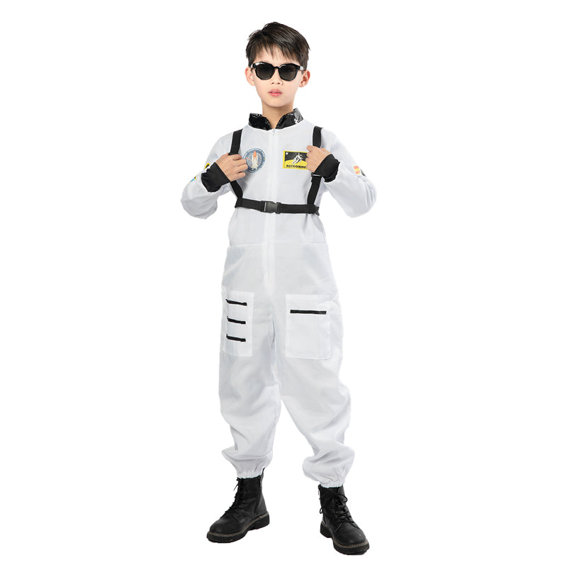 Astronaut Costume for Jumpsuit Role Play Astronaut Space Suit Halloween White Cosplay
