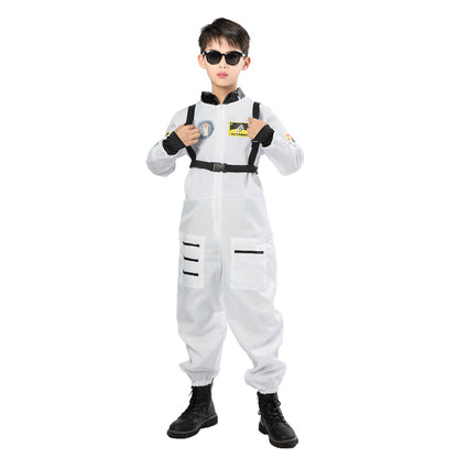 Astronaut Costume for Jumpsuit Role Play Astronaut Space Suit Halloween White Cosplay