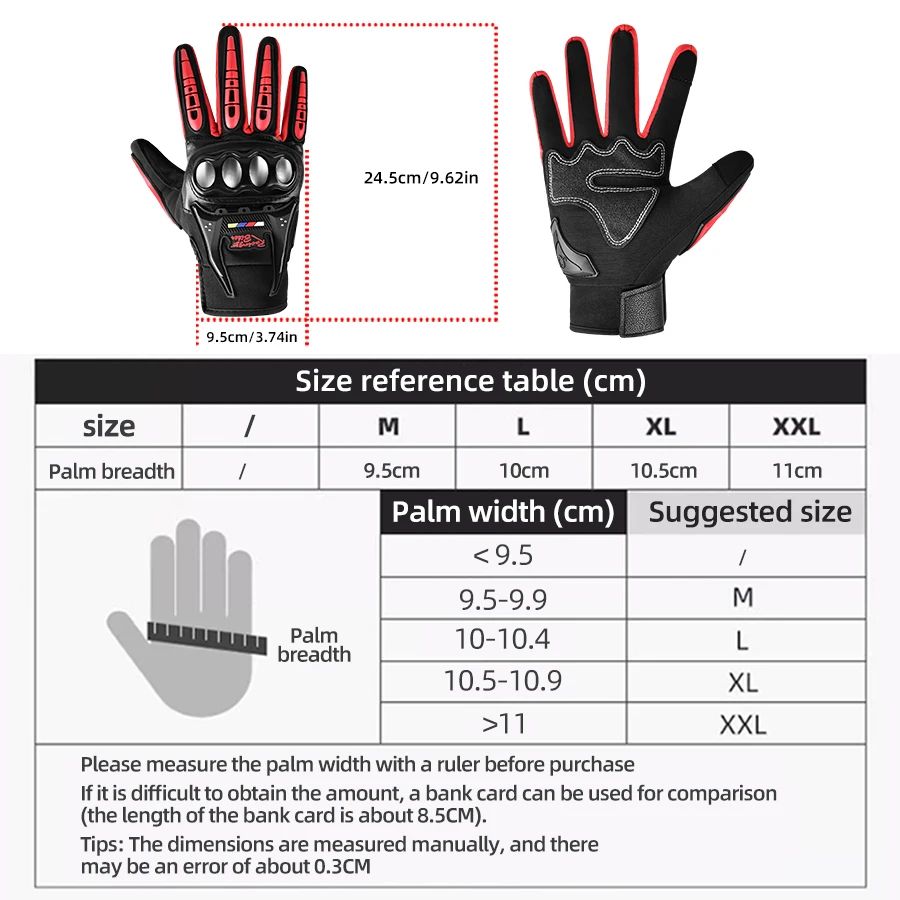 Luvas de Motocicleta de Inverno de Dedo Completo Antiderrapantes Resistentes ao Desgaste para Off-Road Luvas de Corrida de Motocicleta Quentes com Tela Sensível ao Toque Luvas de Ciclismo