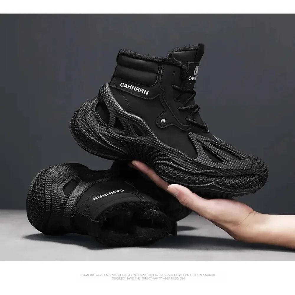 2025 Men's new breathable mesh trendy elastic band slip-on casual thick-soled sports shoes