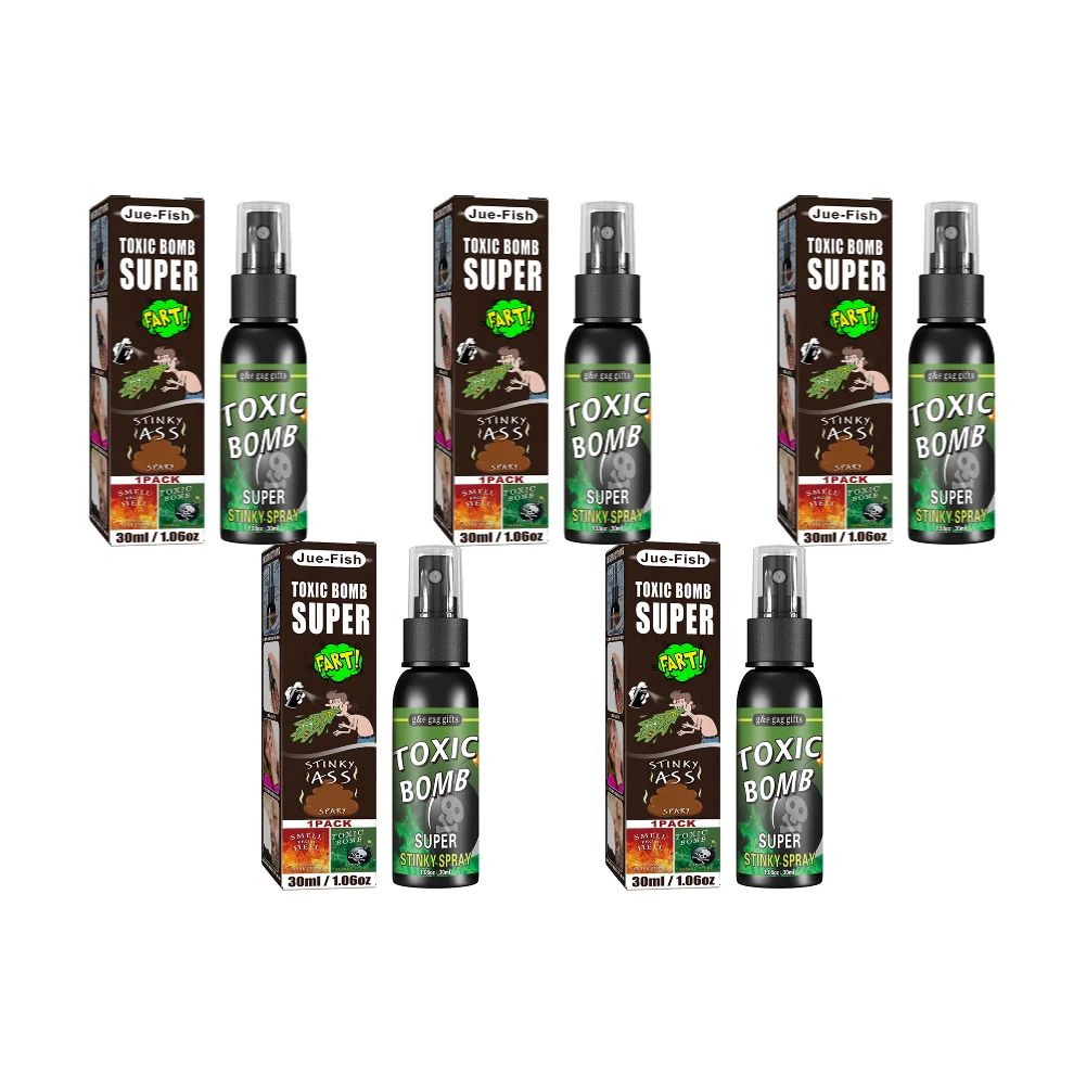 6 unidades-1 unid. 30ml Adereços de Halloween Spray Líquido de Peido Não Tóxico Bomba de Cheiro Fedorento Brinquedo de Pegadinha de Gás Malcheiroso Artigos de Festa de Brincadeira