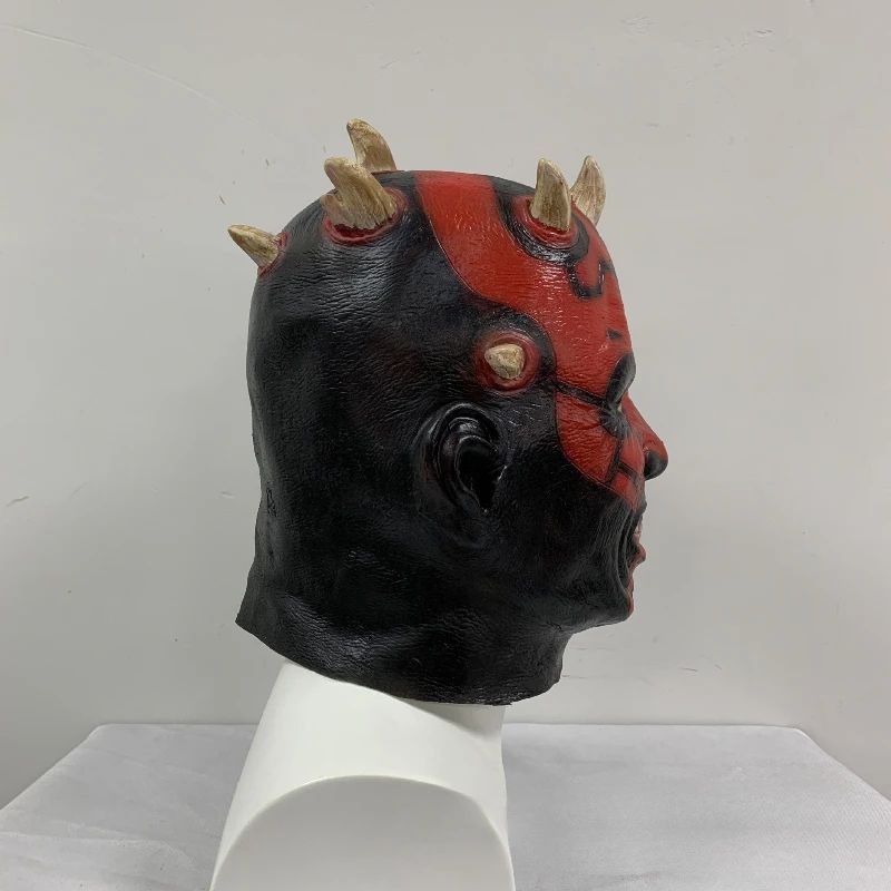 Jedi Knight Sidious Lightsaber Sith Alien Darth Maul Mask Halloween Mask Science Fiction Movie Props Darth Maul Cosplay Masques