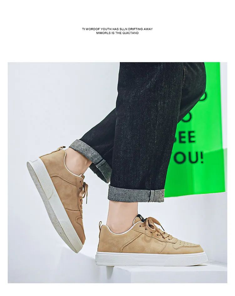 Cheap Green Man Urban Sneakers Big Size 47 48 Platform Men’s Skateboarding Shoes Harajuku Low Cut Male Skate Shoe Zapatos Hombre