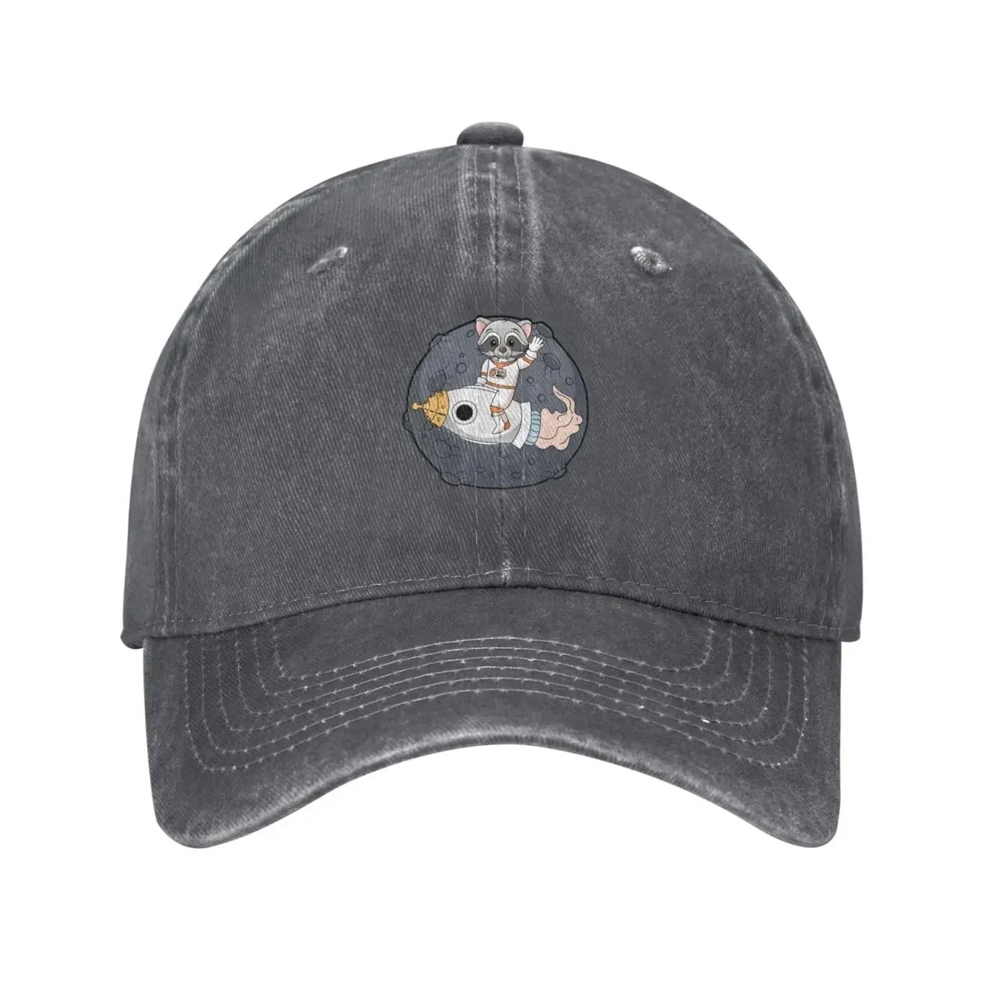 Cute Raccoon in Space Baseball Cap for Men Women Vintage Trucker Hat Hats Dad Caps