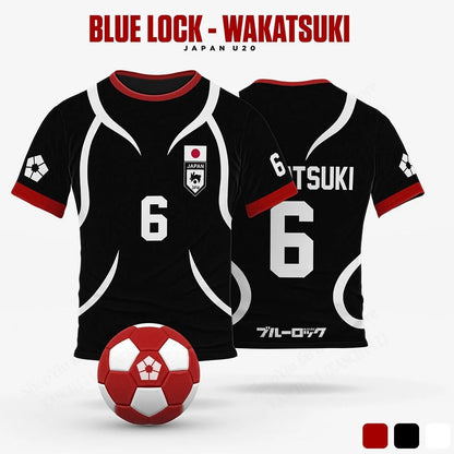 Men's anime Jersey Blue Lock Sae Itoshi cosplay 3D printed T-shirt for men and women fashion oversized short sleeved T-shirt