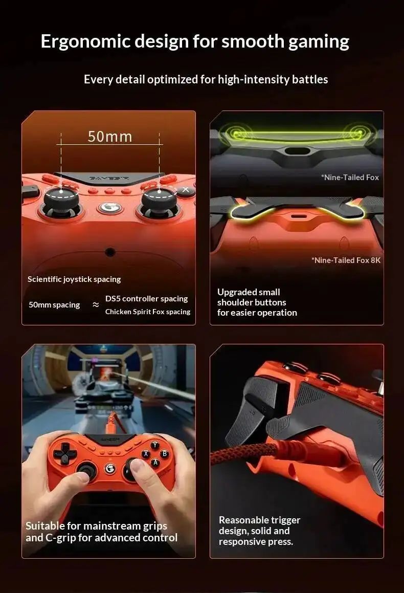 NEW Tarantula 8K Wired Esports Controller Gen-2 TMR Sticks 8000Hz Polling 0.5ms for PC Steam Switch Android iOS