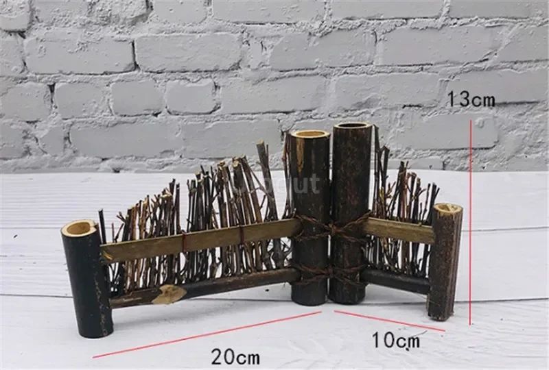 Vintage bamboo sushi dish bamboo fence Japanese Korean fence plate Cuisine Sushi Boats Bamboo Creative Exquisite Sushi Tools