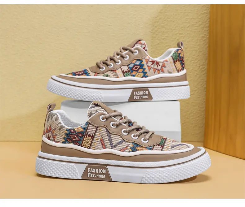 Men's Canvas Fashion Sneakers Trend Hot Sale Comfortable Man Casual Shoes Outdoor Non-slip Breathable Men Shoes Casual