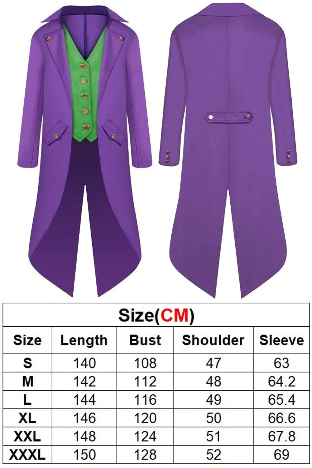 Movie Super Villain Costume Disguise Joker Cosplay Fantasy Tuxedo Jacket Vest Suit Adult Children Men Cosplay Roleplay Fantasia