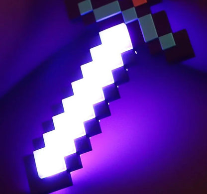 Minecraft Diamond Sword LED Night Light 3D Gamer Desk Lamp USB Charging Glowing Toys for Kids Room Decor, Birthday Gift for Boys
