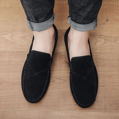 Fashion Suede Men Casual Shoes Male Lazy Shoes Breathable Comfort Slip-on Mens Driving Shoes Luxury Brand Loafers Moccasins