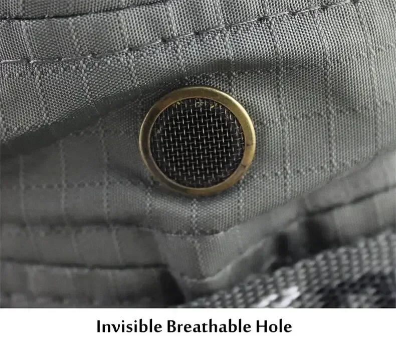 Summer Bucket Hat Outdoor UV Protection Wide Brim Panama Safari Hat Mesh Fisherman Beach Cap for Hiking Cycling Fishing Hat