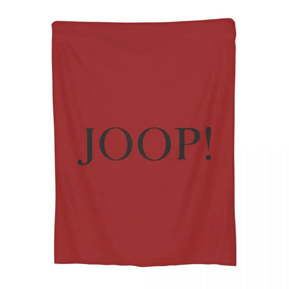 Fashion Joop Logo Soft Warm Flannel Throw Blanket for Bed Living Room Picnic Travel Home Couch  Cozy Bedding