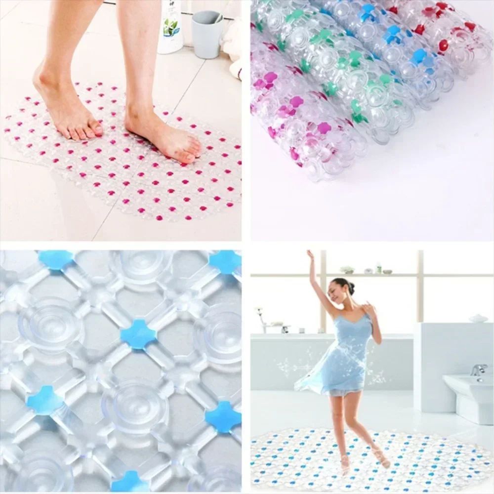 1PC Anti-slip shower pad with suction cup Massage Mat anti-fall children's foot pad PVC bathroom floor mat Bathroom accessories