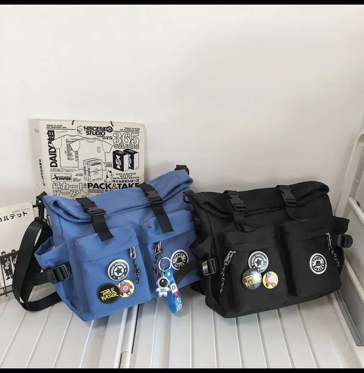 Japanese Harajuku School Bags for Teenage Girls Casual Fashion Crossbody Bag New Trendy Shoulder Bag Student Backpack Hand Bags