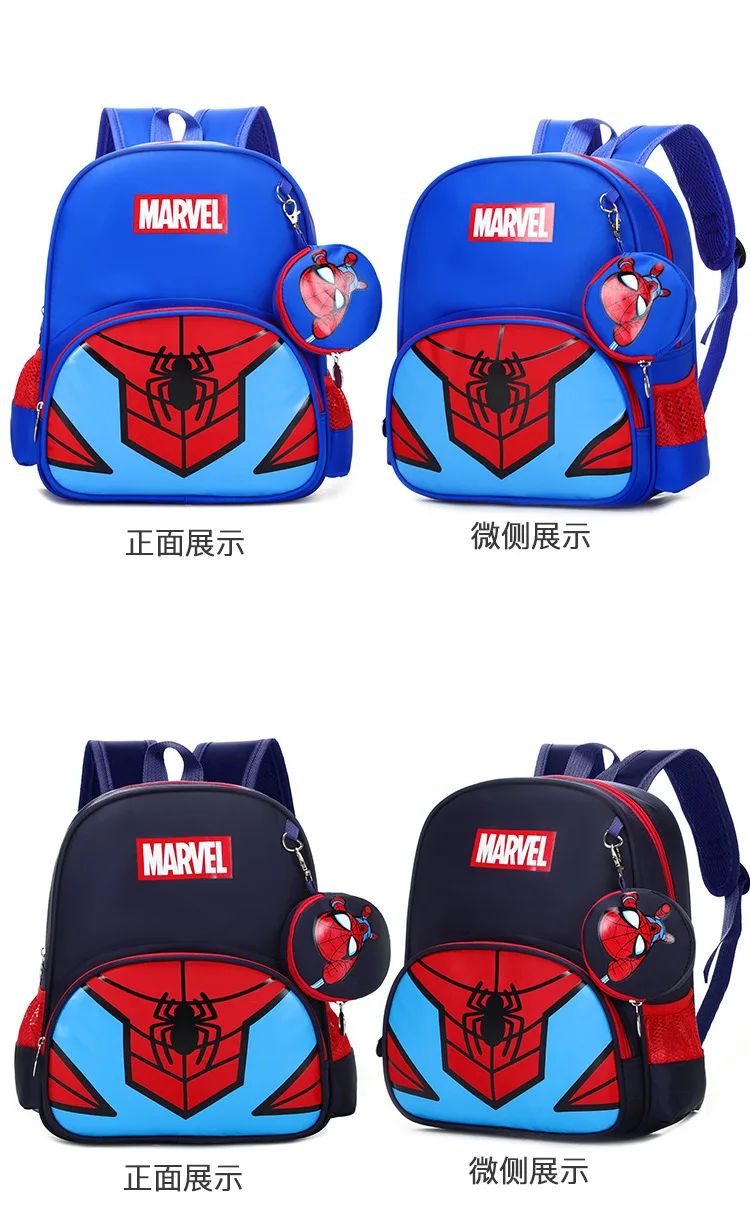 Novas Mochilas Escolares Infantis Meninos Meninas Homem-Aranha Desenho Animado Mochilas Infantis para Jardim de Infância Mochilas Ortopédicas para Crianças de 4 a 13 Anos