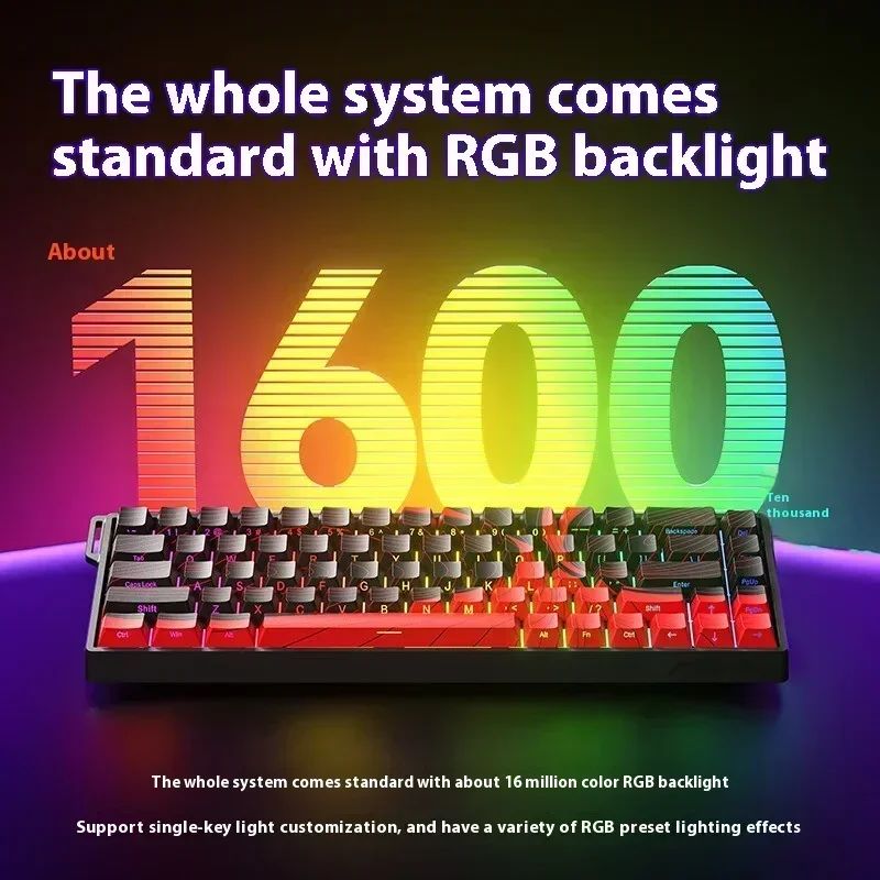 Teclados Win60 Win68 Aula com Teclas Magnéticas 8K, Teclado Mecânico para Jogos, Teclado com Fio para Esports com Luz RGB e Hot-Swap para PC Gamer (Presente)