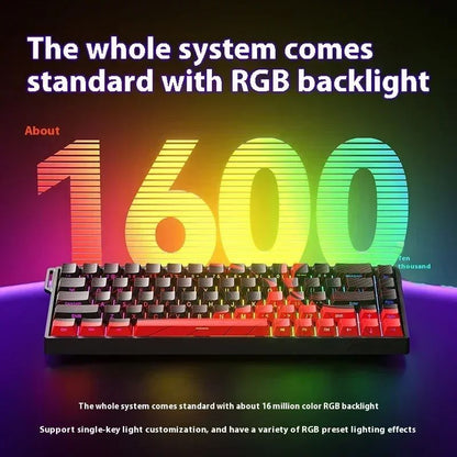 Teclados Win60 Win68 Aula com Teclas Magnéticas 8K, Teclado Mecânico para Jogos, Teclado com Fio para Esports com Luz RGB e Hot-Swap para PC Gamer (Presente)