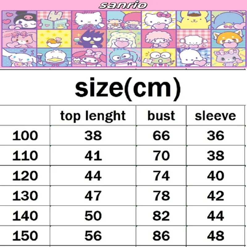 Sanrio Baby Girl Clothes Set Autumn Kid Hello Kitty Printed Sweatshirts Pullover Top & Pants 2pcs Suit Children Boys Tracksuits