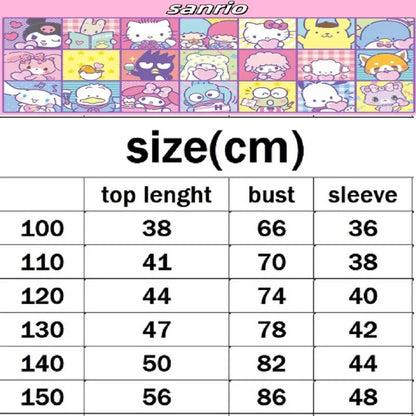 Sanrio Baby Girl Clothes Set Autumn Kid Hello Kitty Printed Sweatshirts Pullover Top & Pants 2pcs Suit Children Boys Tracksuits