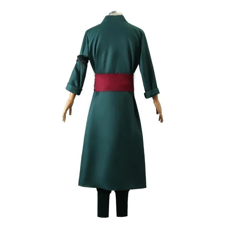 Roronoas Cosplay Costume Anime Kimono Robe Zoro Cloak Uniform Halloween Outfits With Earrings For Comic Con