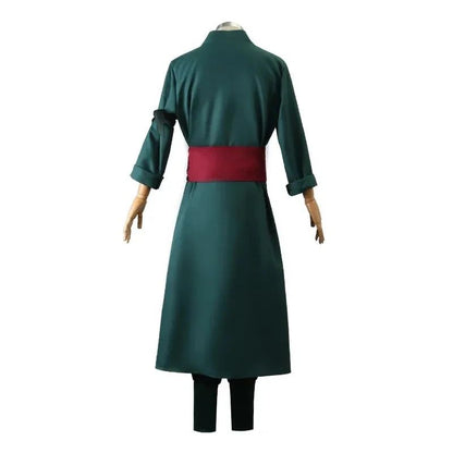 Roronoas Cosplay Costume Anime Kimono Robe Zoro Cloak Uniform Halloween Outfits With Earrings For Comic Con