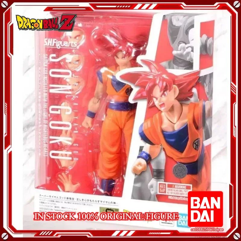 Original Bandai Dragon Ball Z S.H.Figuarts Super Saiyan God Blue Son Gokou SHF Son Goku Blue  Action Figure Model Toys