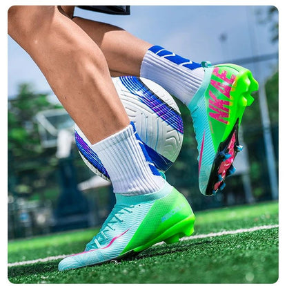 New Men's Football Boots Training Cleats Sneakers Soccer Shoes Wholesale FG Top Quality Non-Slip Drop Shipping Unisex Adult