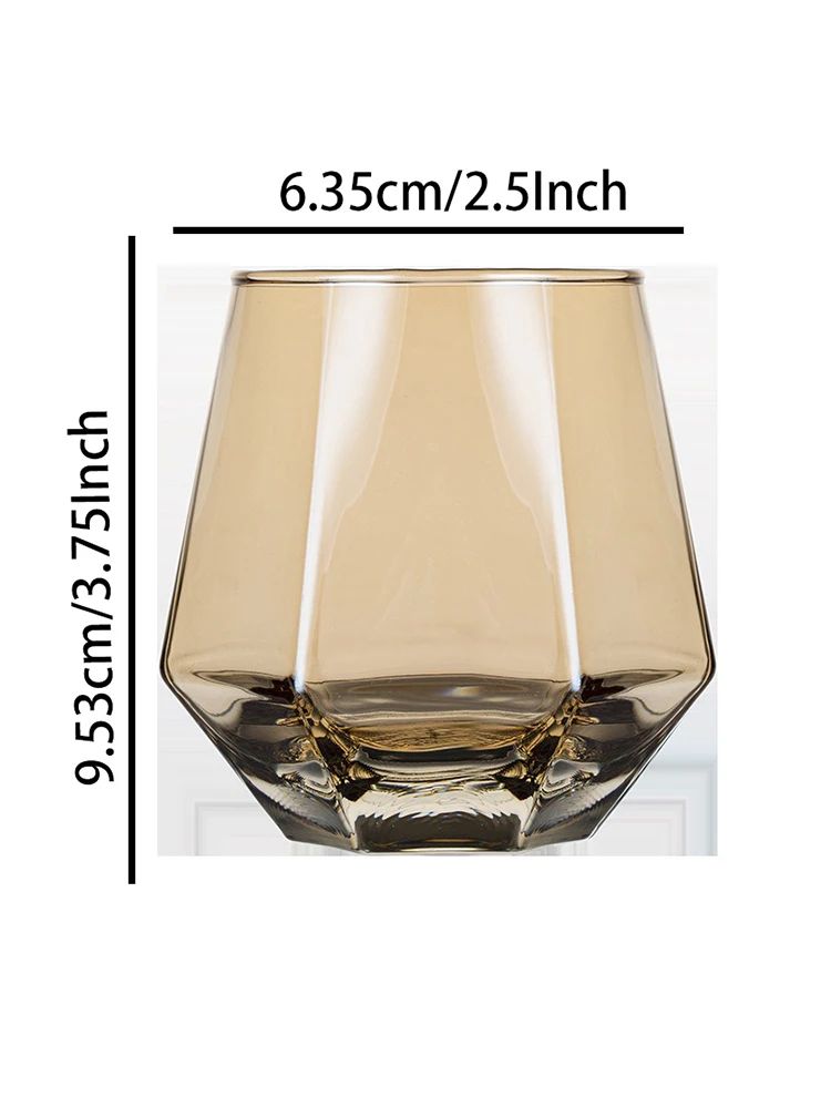 Taças de Vinho Borda Hexagonal 300ml Taça Transparente para Coquetéis Bar Festa Clube Banquete Utensílio para Beber Champanhe Limonada Água