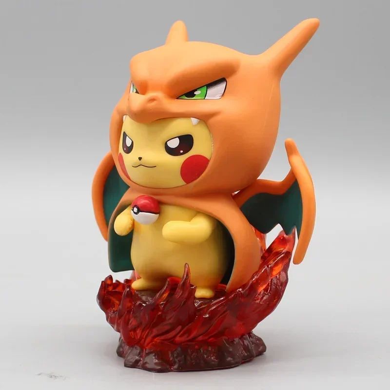 Boneco de 12cm Pokémon Pikachu Cos Gengar Charizard Modelo Colecionável Brinquedos Presentes Desenho Animado Estatueta Kawaii Figuras de Anime