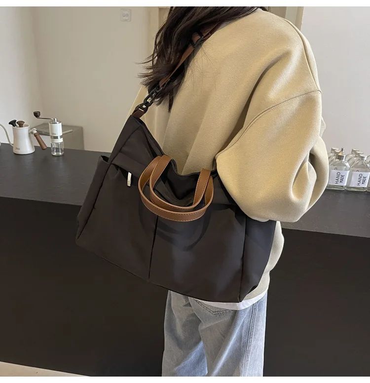 Multi Functional Tote Bag: Durable Nylon Work & Daily Shoulder Purse, Large Capacity Handbag Crossbody Bags for Women Daily Use