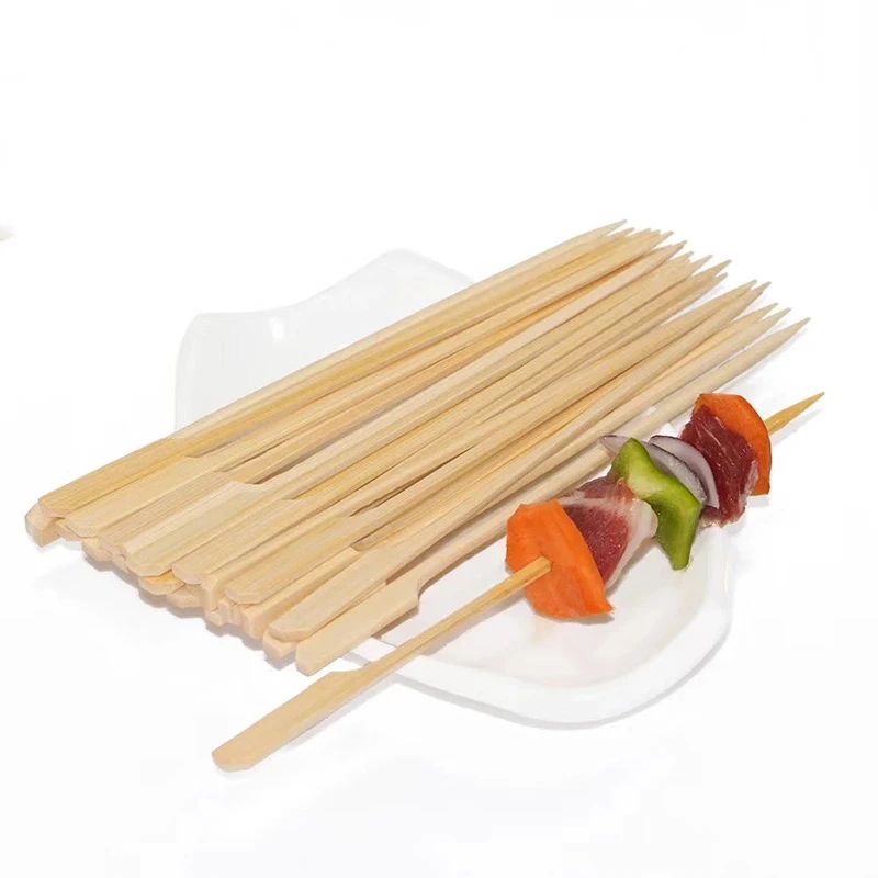 9CM/12CM 100 PCS Bamboo Skewer Meat Skewer Disposable Barbecue Bamboo Skewer Spicy Hot Pot Skewer Fruit Skewer Fork