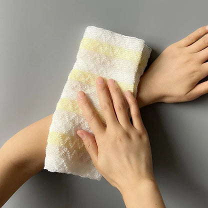 Exfoliating Washcloth Back Scrubber for Shower for Men Silver-ion Multi-Function Foam Bath Towel Ultra-Long Exfoliating Towels