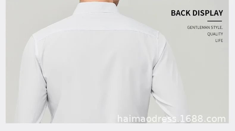 Iron-Free Long Sleeve Silk Smooth Drapey Wedding Shirt for Men Summer Business Formal Wine Red Large Size Men's Clothing