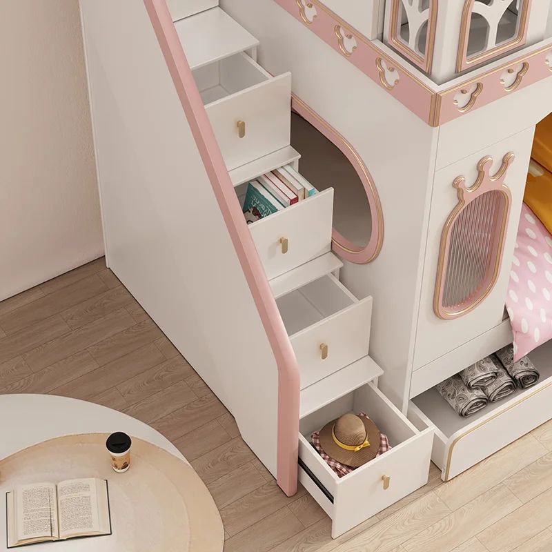 Cama de princesa castelo, cama infantil, quarto de menina, cama de casal, buraco de árvore, madeira maciça
