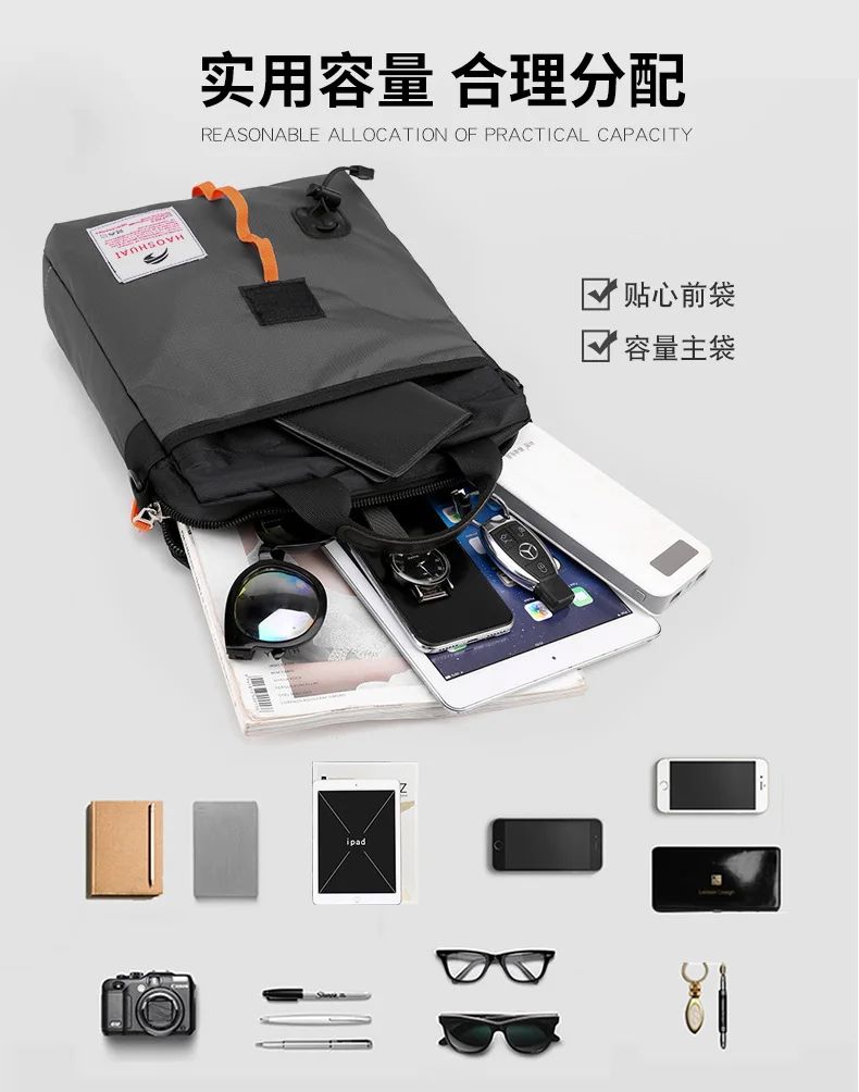 2024 New Shoulder Messenger Bag Casual Men's Bag Portable Briefcase Nylon Waterproof Outdoor Bag Man Messenger Trend Handbags