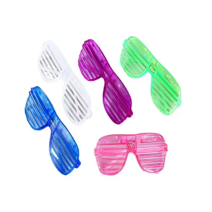 Light Up LED Shutter Glasses Party Sunglasses Glow in The Dark Neon Blinds for Rave Christmas Birthday Wedding  Party Decoration