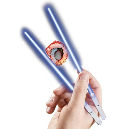1 Pair StarWar Theme LED Lightsaber Luminous Chinese Chopsticks Reusable Washable Detachable Sushi Chopsticks Kitchen Tableware