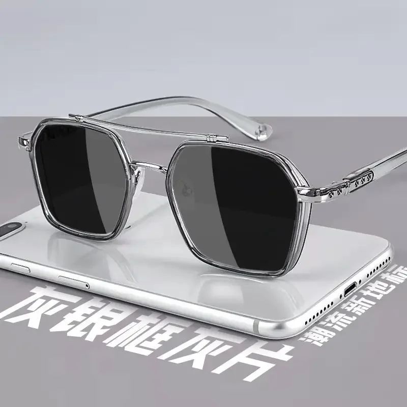 Trendy Sunglasses for Men Professional Day Night Driver Sun Glasses Male Fashion Vintage Eyewear Shades UV400 Protection