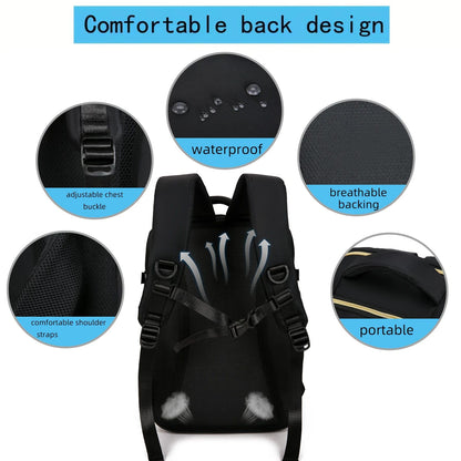 Mochila de Viagem Grande Capacidade Multifuncional para Laptop Escolar Esportes ao Ar Livre Diária com Compartimento para Sapatos