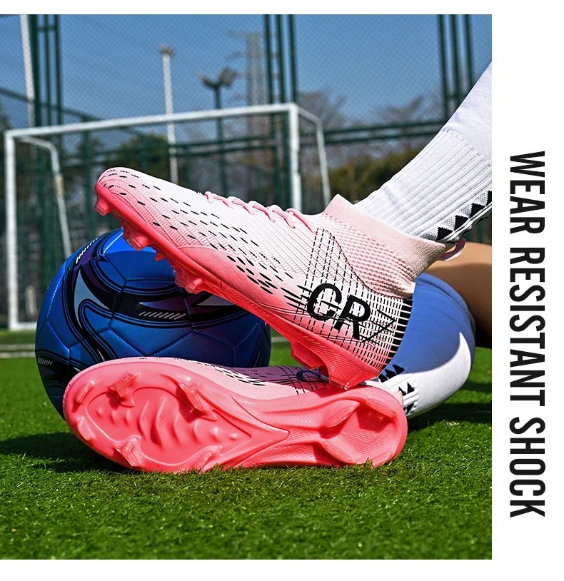 New Men Soccer Shoes High-top Futsal Cleats Sneakers Football Boots Grass High-quality Non-Slip Match Indoor Hot-selling FG/TF