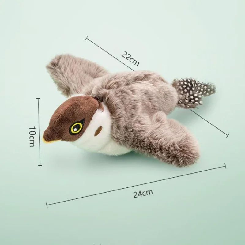 Hot Cat Interactive Toys Catnip Electric Pat Bird (com Catnip) Cães Gatos Brinquedo de Pelúcia Sonoro Ativado por Toque para Pets Recarregável USB