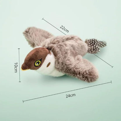 Hot Cat Interactive Toys Catnip Electric Pat Bird (com Catnip) Cães Gatos Brinquedo de Pelúcia Sonoro Ativado por Toque para Pets Recarregável USB