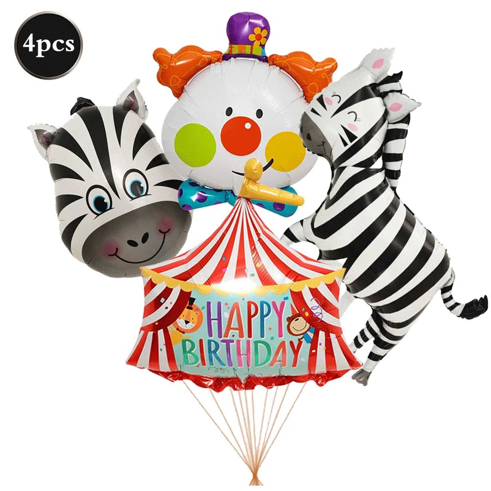 Giant Standing Popcorn Balloon Smiling Clown Foil Balloon for Circus Carnival Theme Party Birthday Christmas Decoration Supplies