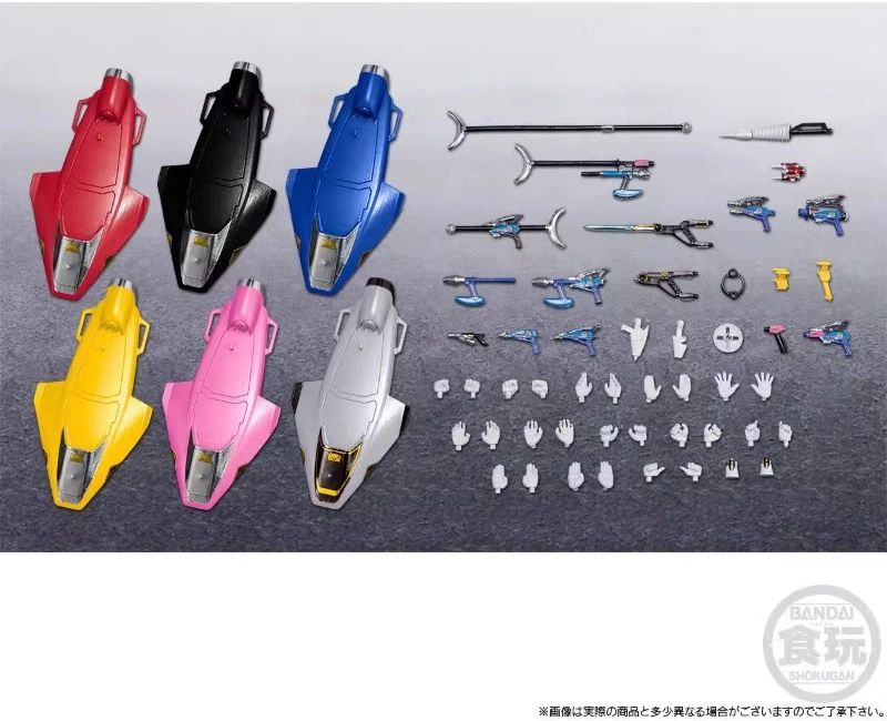 Bandai Genuíno SHODO Super Sentai Anime Figura Denji Sentai Megaranger Brinquedos de Ação Meninos Meninas Presente de Natal Modelo Colecionável