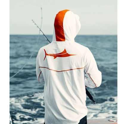 Camisas de Pesca de Manga Longa com Capuz Masculinas BILLFISH Gear Blusas Para Pesca Roupa de Desempenho para Pesca Camisa de Pesca UV Manga Longa